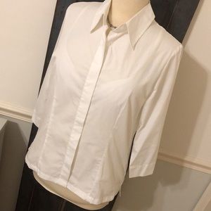 NWT!! 🐚 CHARTER CLUB 💯 % COTTON 3/4 SLEEVE BLOUSE